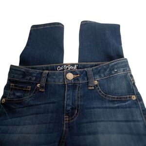CAT & JACK GIRL'S SUPER SKINNY BLUE JEANS SIZE 10‎ VGC